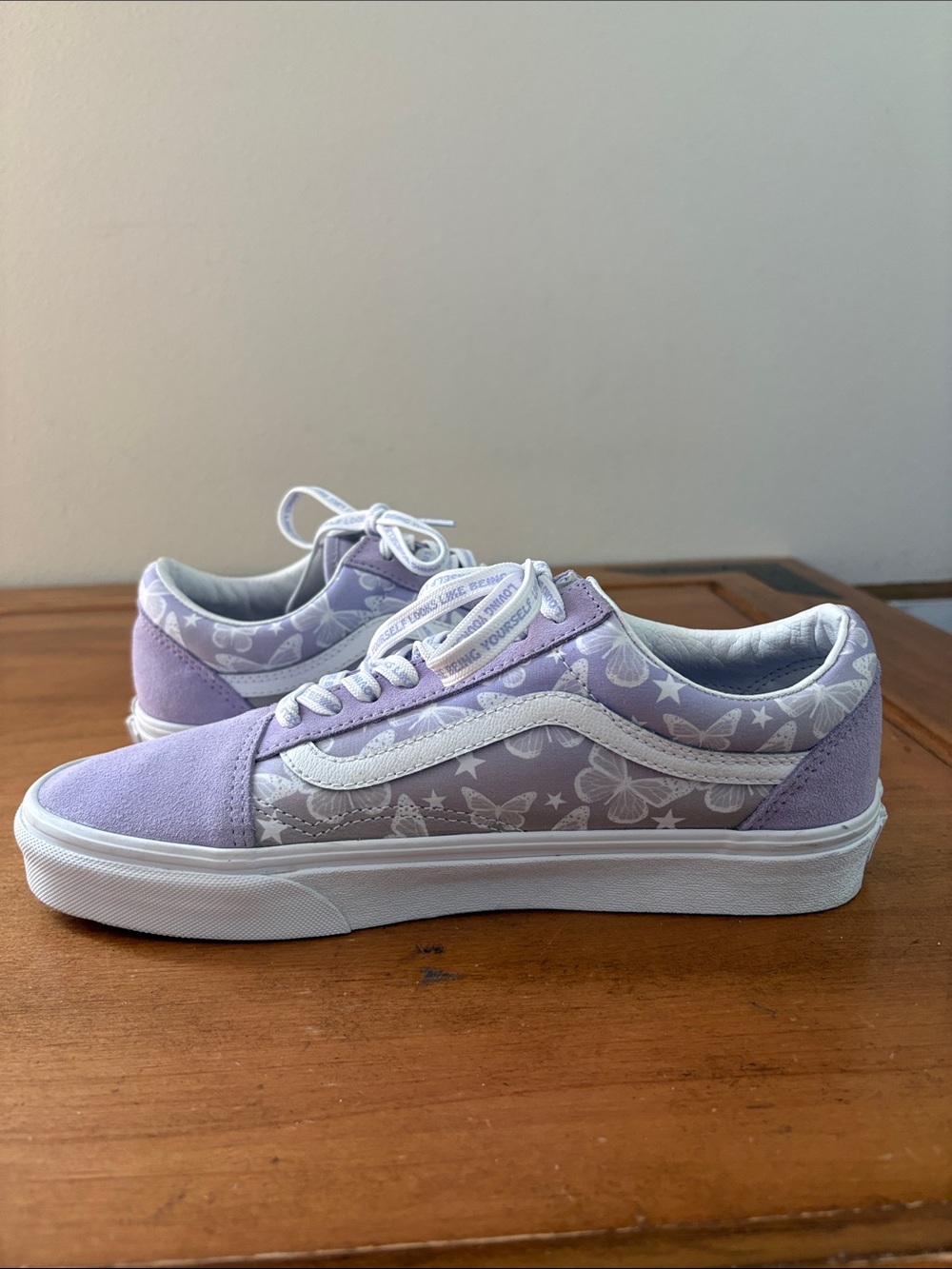 Vans Lavender Butterfly Old Skool Sneakers Size 10 - Picture 8 of 11